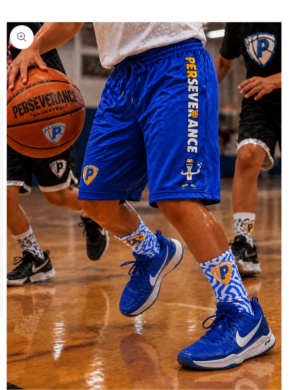 Perservance DNA Blue Kids Basketball Socks one size